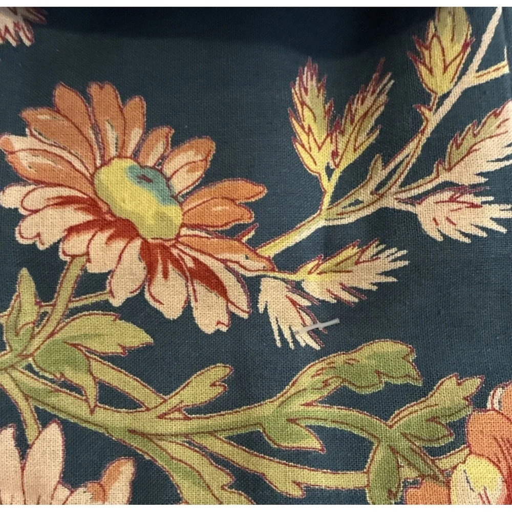 April Cornell Floral Teal Napkins Set 10 16